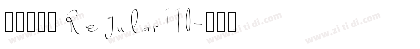彩虹小标宋 Regular110字体转换